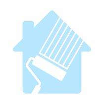 Home painting symbol in blue