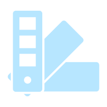 Blue color palette symbol